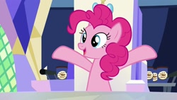 Size: 1920x1080 | Tagged: safe, screencap, pinkie pie, pony, the last laugh, solo