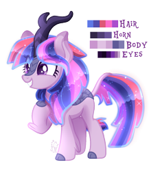 Size: 1021x1159 | Tagged: safe, artist:sugaryicecreammlp, derpibooru import, kirin, sounds of silence, cloven hooves, female, offspring, parent:twilight sparkle, parents:canon x oc, reference sheet, simple background, solo, transparent background
