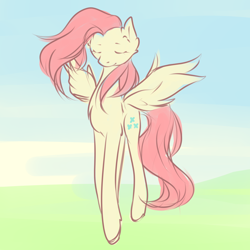 Size: 3000x3000 | Tagged: safe, artist:matraki, fluttershy, pegasus, pony, cute, pastel, sketch, solo