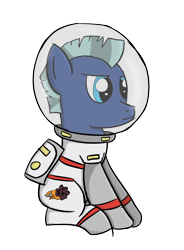 Size: 1132x1542 | Tagged: safe, artist:rasmustom, oc, oc only, oc:space cadet, earth pony, pony, /mlp/, 4chan, male, secret santa, simple background, solo, spacesuit, stallion, transparent background