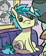 Size: 161x197 | Tagged: safe, artist:kate sherron, derpibooru import, idw, sandbar, yona, earth pony, pony, spoiler:comic, spoiler:comic74, comic, cropped, cutie mark, faic, male, messy mane, official comic, quality