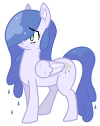 Size: 800x1005 | Tagged: safe, artist:thundercrash, oc, oc:raincloud drops, pegasus, pony, female, mare, wet