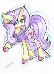 Size: 2427x3357 | Tagged: safe, artist:luxiwind, lily lace, pony, high res, solo, traditional art