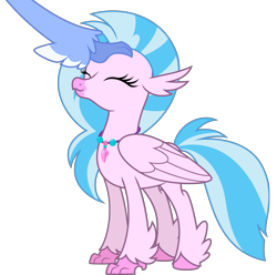 Size: 8192x8133 | Tagged: safe, artist:thatguy1945, derpibooru import, silverstream, sky beak, classical hippogriff, hippogriff, school daze, surf and/or turf, spoiler:s08, absurd resolution, cute, diastreamies, eyes closed, father and child, father and daughter, female, happy, male, parent and child, petting, simple background, solo focus, transparent background, vector