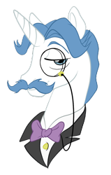 Size: 700x1100 | Tagged: safe, artist:hywther, derpibooru import, fancypants, pony, unicorn, bowtie, facial hair, monocle, moustache, simple background, transparent background