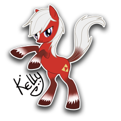 Size: 936x934 | Tagged: safe, artist:kellykatz, earth pony, pony, crossover, epona, female, mare, ponified, solo, the legend of zelda