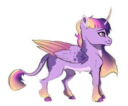 Size: 3351x2788 | Tagged: safe, artist:venommocity, twilight sparkle, twilight sparkle (alicorn), alicorn, pony, alternate design, simple background, solo, white background