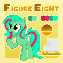 Size: 4000x4000 | Tagged: safe, artist:partylikeanartist, oc, oc only, oc:figure eight, pony, reference sheet, solo