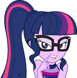 Size: 2329x2361 | Tagged: safe, artist:phucknuckl, sci-twi, twilight sparkle, equestria girls, equestria girls series, i'm on a yacht, spoiler:eqg series (season 2), adorasexy, adorkable, adorkasexy, biting, cheeky, clothes, cute, dork, female, glasses, looking at you, ponytail, sexy, simple background, sleeveless, solo, tongue bite, transparent background, twiabetes, vector