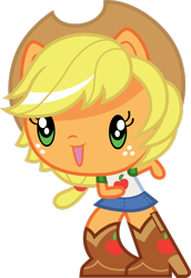 Size: 2030x2954 | Tagged: safe, artist:cloudyglow, applejack, equestria girls, cutie mark crew, simple background, solo, toy, transparent background