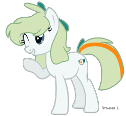 Size: 913x837 | Tagged: safe, artist:strassenlaterne, oc, oc:commissie, earth pony, pony, base used, female, mare, one eye closed, simple background, solo, transparent background, wink