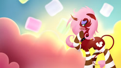 Size: 1920x1080 | Tagged: safe, artist:rariedash, oc, oc only, oc:grace, pony, bell, bell collar, clothes, collar, socks, solo, striped socks