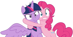 Size: 13680x6960 | Tagged: safe, artist:decprincess, pinkie pie, twilight sparkle, twilight sparkle (alicorn), alicorn, earth pony, pony, the mean 6, .svg available, simple background, transparent background, vector, vector trace