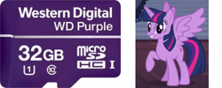 Size: 500x200 | Tagged: safe, twilight sparkle, twilight sparkle (alicorn), alicorn, pony, memory card, microsd, obligatory pony, western digital