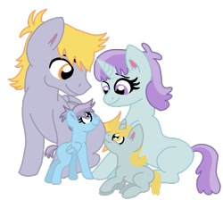 Size: 607x545 | Tagged: safe, artist:dexterousdecarius, derpibooru import, crackle pop, liza doolots, petunia, tootsie flute, oc, oc:bubbles, oc:taffy, pony, base used, blank flank, family, father and child, father and daughter, female, male, missing cutie mark, mother and child, mother and daughter, offspring, older, older crackle pop, older tootsie flute, parent and child, parent:crackle pop, parent:tootsie flute, parents:tootsiepop, shipping, simple background, sisters, straight, tootsiepop, transparent background, twins