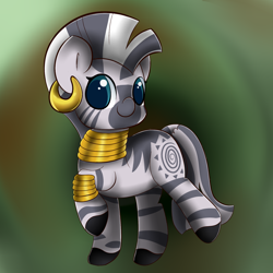 Size: 2000x2000 | Tagged: safe, artist:seshichan, derpibooru import, zecora, zebra, blurry background, colored pupils, cute, ear piercing, earring, high res, jewelry, piercing, solo, zecorable