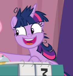 Size: 905x939 | Tagged: safe, screencap, twilight sparkle, twilight sparkle (alicorn), alicorn, pony, a trivial pursuit, cropped, faic, messy mane, open mouth, sitting, solo, twilight snapple, uvula