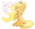 Size: 3840x3200 | Tagged: safe, artist:littleblackraencloud, applejack, earth pony, pony, apple, cheek fluff, crown, cute, dialogue, ear fluff, eyes closed, female, high res, hoof shoes, jackabetes, jewelry, mare, open mouth, peytral, princess applejack, regalia, silly, silly pony, sitting, solo, that pony sure does hate strawberries, that pony sure does love apples, who's a silly pony