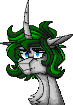 Size: 143x207 | Tagged: safe, artist:captainofhopes, oc, oc:schiller rush, pony, unicorn, bust, female, long horn, looking at you, manepxls, mare, pixel art, pxls.space, simple background, solo, transparent background