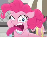 Size: 694x1078 | Tagged: safe, artist:chipmunkraccoonoz, edit, screencap, fluttershy, pinkie pie, pegasus, pony, rainbow roadtrip, bloodshot eyes, meme, pinkie pie is best facemaker, template