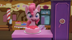 Size: 1674x934 | Tagged: safe, screencap, pinkie pie, earth pony, pony, cake off, my little pony: pony life, my little pony: stop motion short, cake, food, stop motion