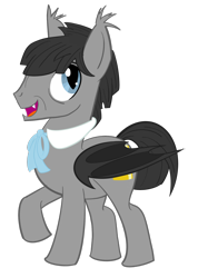 Size: 1280x1800 | Tagged: safe, artist:sixes&sevens, derpibooru import, bat pony, pony, doctor who, male, necktie, ponified, second doctor, simple background, transparent background