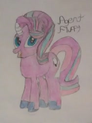 Size: 720x960 | Tagged: safe, artist:xpstar214, oc, oc:agent fluffy, not starlight glimmer, recolor, traditional art