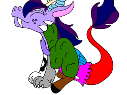 Size: 1024x768 | Tagged: safe, artist:wolfspiritclan, oc, oc:adean the draconequus, draconequus, adorable face, cute, ear scratch