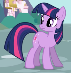 Size: 743x765 | Tagged: safe, screencap, twilight sparkle, unicorn twilight, pony, unicorn, the ticket master, cropped, female, looking back, mare, solo