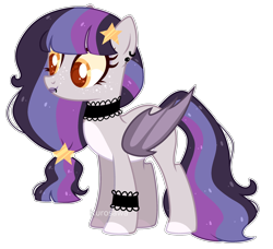 Size: 2382x2175 | Tagged: safe, artist:kurosawakuro, oc, bat pony, pony, base used, choker, colored pupils, female, high res, mare, simple background, solo, transparent background