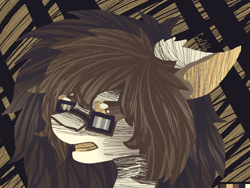 Size: 1200x900 | Tagged: safe, artist:captainofhopes, oc, pony, complex background, glasses, signature, solo