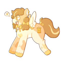 Size: 2000x2000 | Tagged: safe, artist:rigbythememe, oc, oc only, bee, insect, pegasus, pony, female, food, honey, mare, simple background, solo, transparent background