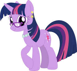 Size: 3541x3247 | Tagged: safe, artist:porygon2z, twilight sparkle, unicorn twilight, pony, unicorn, alternate timeline, alternate universe, cute, female, glasses, mare, older, older twilight, simple background, solo, transparent background, twiabetes