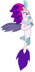 Size: 1507x3040 | Tagged: safe, artist:supahdonarudo, queen novo, seapony (g4), my little pony: the movie, holding, hoof on chin, message in a bottle, simple background, thinking, transparent background