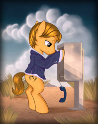 Size: 1179x1500 | Tagged: safe, artist:kas92, pony, better call saul, ponified, solo, telephone