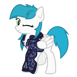 Size: 2373x2373 | Tagged: safe, artist:zylgchs, oc, oc only, oc:cynosura, pegasus, pony, 2020 community collab, clothes, derpibooru community collaboration, female, simple background, solo, transparent background, vector