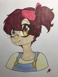 Size: 3024x4032 | Tagged: safe, artist:katyusha, apple bloom, human, cute, humanized, traditional art