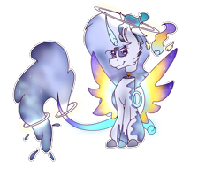 Size: 3507x2800 | Tagged: safe, artist:chazmazda, oc, oc only, oc:melenia, original species, pony, coat markings, commission, commissions open, digital art, halo, highlight, horn, lost soul ponies, mascot, shade, shading, simple background, solo, soul, third eye, three eyes, transparent background, wings