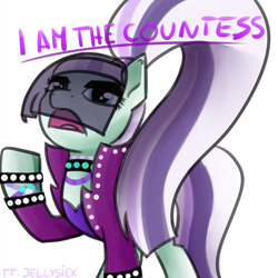Size: 838x837 | Tagged: safe, artist:jellyys, coloratura, earth pony, pony, the mane attraction, countess coloratura, simple background, singing, solo, standing, white background