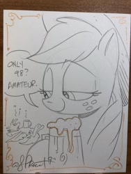 Size: 1536x2048 | Tagged: safe, artist:andypriceart, derpibooru import, applejack, earth pony, pony, female, mare, solo, traditional art