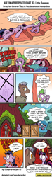 Size: 975x3280 | Tagged: safe, artist:pony-berserker, spike, twilight sparkle, unicorn twilight, dragon, earth pony, pony, unicorn, comic:age (in)appropriate, coma, comic, dialogue, female, foaming at the mouth, golden oaks library, male, mare, police officer, sleeping, stallion