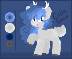 Size: 2117x1750 | Tagged: safe, artist:moonydusk, oc, oc:celia snow, deer, pony, deer oc, female, horn, mare, reference sheet