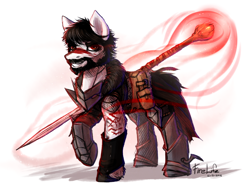 Size: 1400x1100 | Tagged: safe, artist:andyfirelife, pony, dragon age 2, garrett hawke, ponified