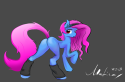 Size: 3200x2100 | Tagged: safe, artist:mafinzy, oc, oc only, earth pony, pony, blank flank, butt, cigarette, female, hairband, leg warmers, looking back, mare, one hoof raised, plot, smoking, solo