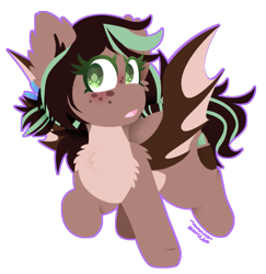 Size: 799x822 | Tagged: safe, artist:vanillaswirl6, oc, oc only, oc:cocoa dot, bat pony, pony, bat pony oc, female, simple background, solo, transparent background