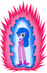 Size: 2347x3650 | Tagged: safe, color edit, edit, sweetie belle, equestria girls, aura, clothes, colored, cutie mark, cutie mark on human, female, kid, long sleeve shirt, long sleeved shirt, long sleeves, pants, simple background, solo, super saiyan blue evolution, super saiyan blue kaioken, super saiyan blue kaioken x10, sweetie belle's cutie mark, transparent background