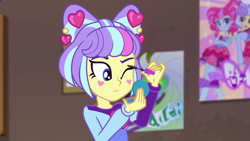 Size: 1920x1080 | Tagged: safe, screencap, kiwi lollipop, supernova zap, better together, equestria girls, sunset's backstage pass!, k-lo, mascara, postcrush, su-z