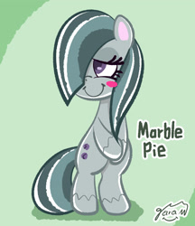 Size: 2126x2455 | Tagged: safe, artist:garammasara, marble pie, pony, my little pony: pony life, bipedal, shy