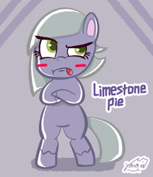 Size: 2126x2455 | Tagged: safe, artist:garammasara, limestone pie, pony, my little pony: pony life, bipedal, high res, solo, unamused