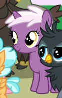 Size: 125x195 | Tagged: safe, screencap, pony, the last problem, cropped, foal, gio, mallow flower, yarborough